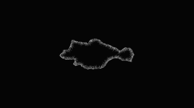 Sketch Siirt outline map animation - smooth progressive reveal