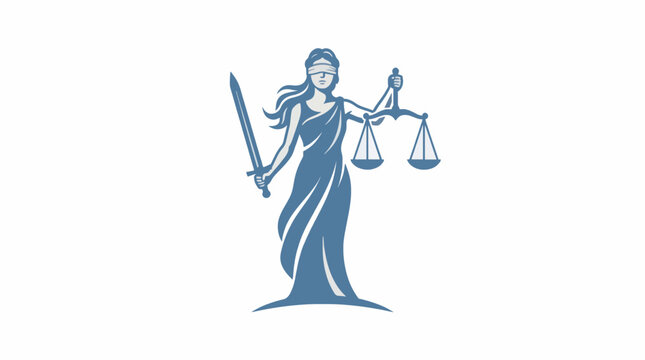 Lady Justice Vector Illustration Flat Design Symbol For Legal Business Commercial Use