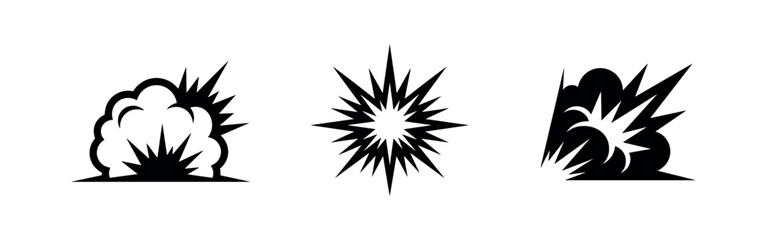 Explosion and burst effect icons for comic and action scenes © Lili
