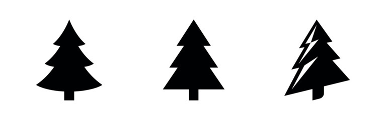 Fototapeta premium Set of Christmas Tree Icons