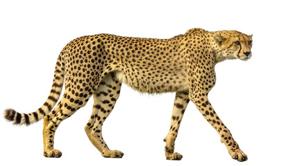 Cheetah walking profile view spotted wild cat © Miguel