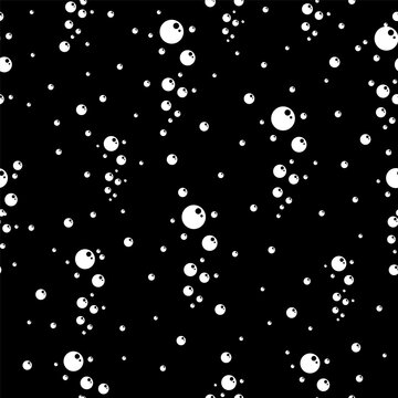 Bubble seamless pattern black white color