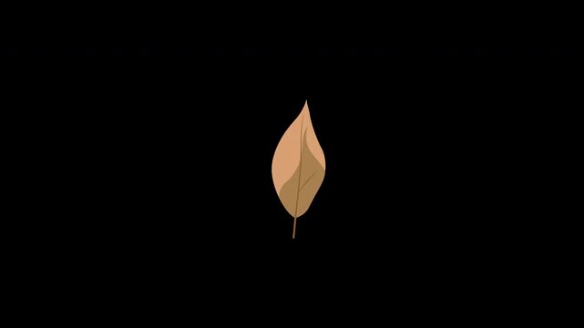 Floral Rustic Blue Leaf for Organic Nature Design Animation