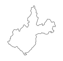 Fototapeta premium Irkutsk Oblast: Professional Minimalist Black Outline Vector Map