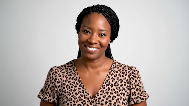 Close-up of African women smiling, a collection of diverse expressions of black women
