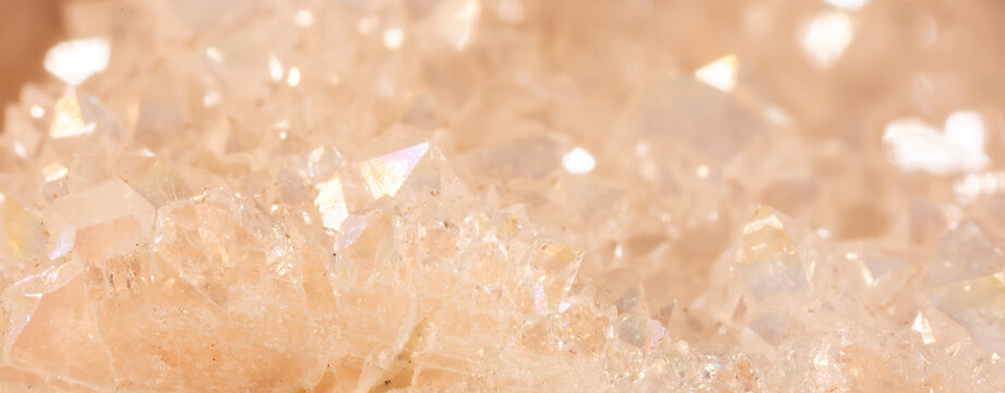 Brilliant Precious stones. Mineral crystals in the natural environment. Texture of precious and semiprecious stones. Seamless background of colored shiny surface of precious stones. Argonium white.