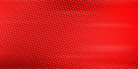 Obraz premium red dot banner background. colorful red gradation slash memphis halftone modern