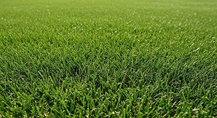 Fototapeta premium Fresh green grass field in the bright spring sunshine illustration