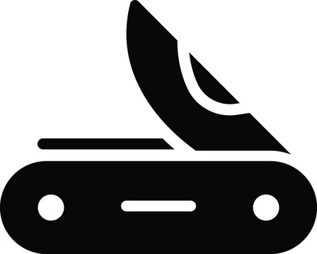 Pocket Knife Icon, Folding Knife Icon