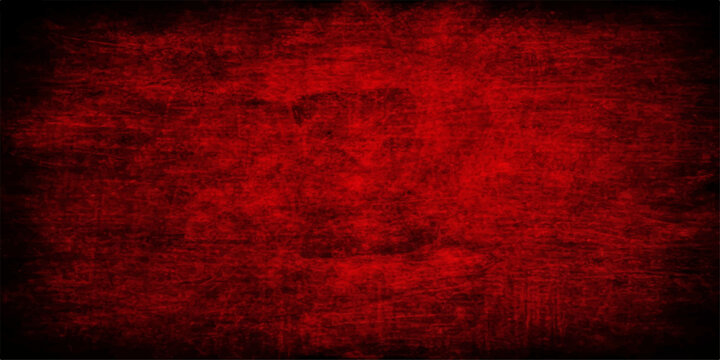 A dark, abstract background with a textured, mottled pattern in shades of deep red and black creates a dramatic and mysterious atmosphere.