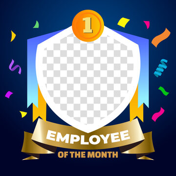 Employee Of The Month square banner template. Employee appreciation banner template design. Corporate social media banner, flyer, card. vector