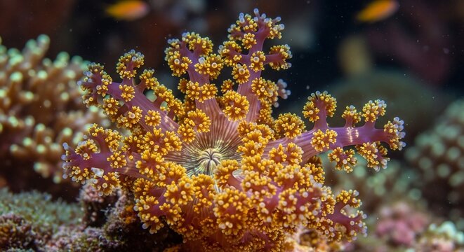 Colorful underwater coral reef