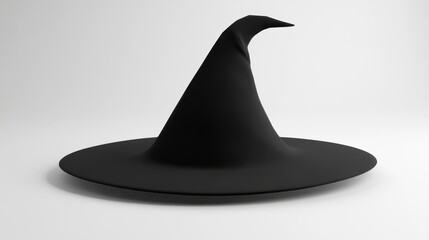 Fototapeta premium Classic Black Witch Hat with Minimalist Design