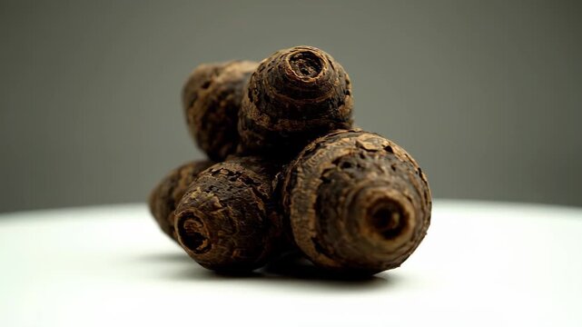 Close-up material of Chinese medicinal materials, close-up shot of Chinese medicinal Chuanxiong