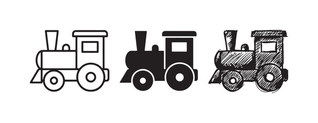 Classic Toy Train Engine Icon Collection © Ірина Гринюк