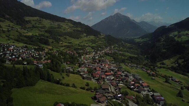 Cinematic Drone Footage of the Pitztal River Valley, 4K