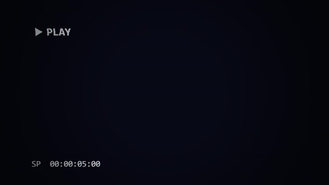 Dark navy blue screen with faint horizontal line and timestamp overlay