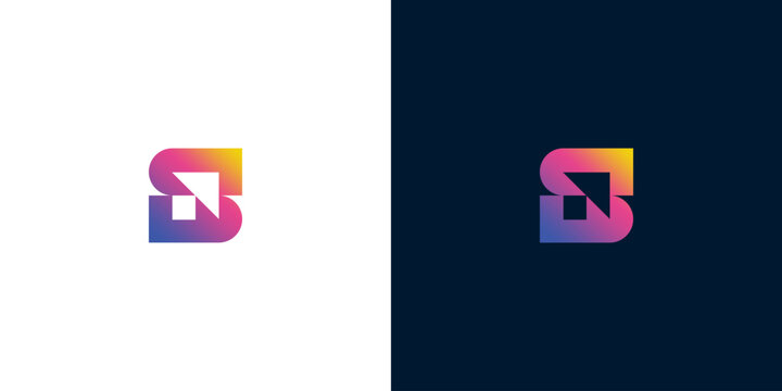Abstract letter S logo featuring a modern gradient flow, combining forward motion with creative elegance for businesses seeking a sophisticated and adaptable brand identity