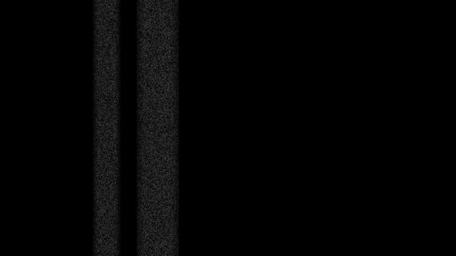 Vertical Static Noise Bands Glitch Transition on Dark Background for Retro Broadcast Signal Dropout and Cinematic Distortion Overlay in Production