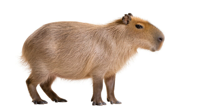 Capybara rodent animal side view