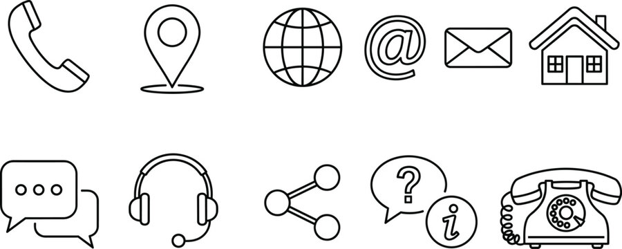 contact icon, connect symbol, communicate design, icon phone, location pin, globe world, email envelope,