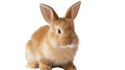 Obraz premium Fluffy ginger rabbit with large ears sitting
