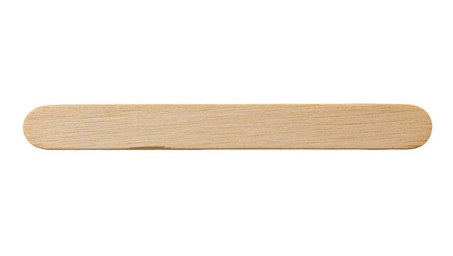 Wooden popsicle stick with rounded ends