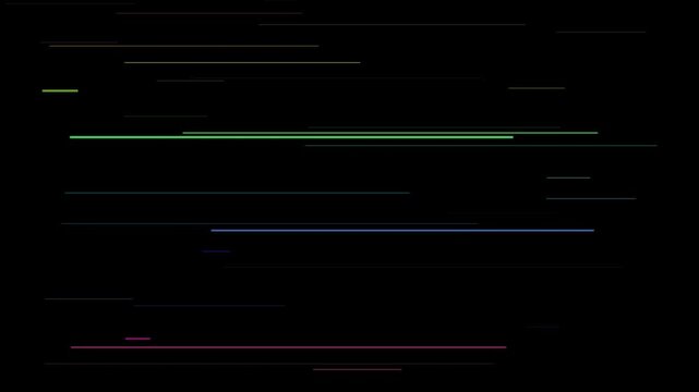 Dense Neon Yellow Green Light Streaks Animation on Dark Background for Cinematic Data Stream and Futuristic Digital Overlay in Film Production