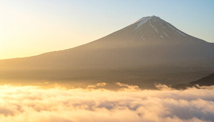 Obraz premium 富士山 初日の出 お正月 ai生成画像 