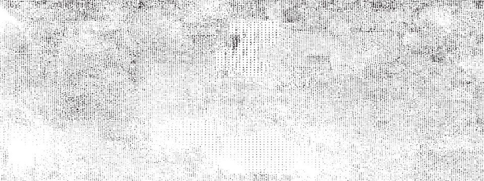 Distressed grunge texture with fine halftone dots and rough grainy overlay for vintage design projects