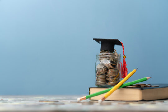 Educational investment, scholarship concepts for student success, college and university tuition fees, investment, saving, and financing for education.