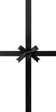 Black gift bow