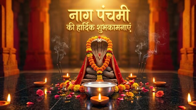 . Nag Panchami Hindi Greeting &ndash; Sacred Naga Festival Wishes
