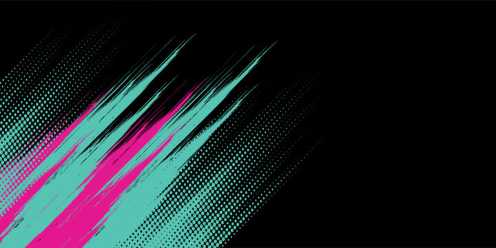 abstract sporty lines pink blue greenish grunge color combination. halftone brush storm thunder modern pattern.