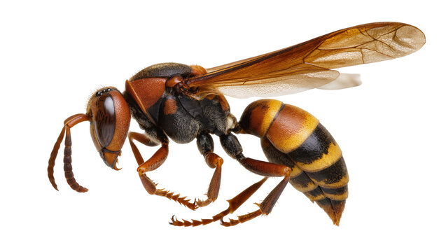 Asian Giant Hornet Vespa mandarinia insect macro detail