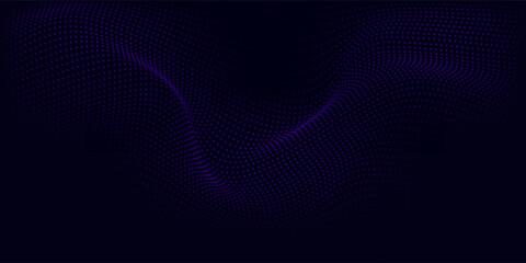 science fiction background of glowing particles with depth of field and bokeh. artificial intelligence. © Marsub