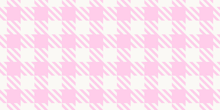 Light pink and white gingham plaid seamless pattern texture background
