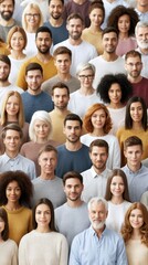 Obraz premium Group of diverse teenagers standing together in casual clothes, friendship and youth lifestyle concept, modern community portrait.