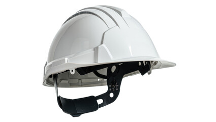 White construction hard hat with black suspension system © Leon