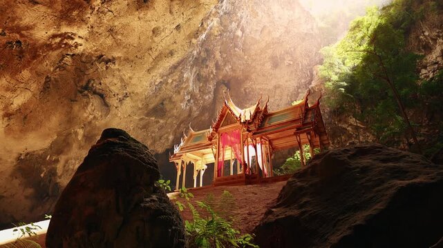 Amazing beautiful landmark Royal pavilion in Phraya Nakhon Cave, Prachuap Khiri Khan Province, Thailand.