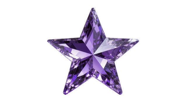 Purple faceted star gem crystal