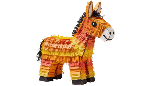 Donkey pi&ntilde;ata with colorful fringe