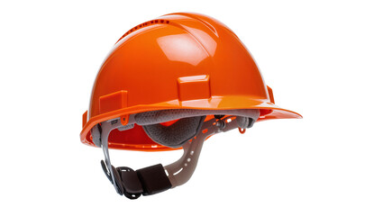 Orange construction hard hat with internal suspension system © Laura