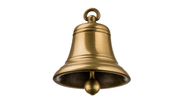 Antique brass hand bell with clapper