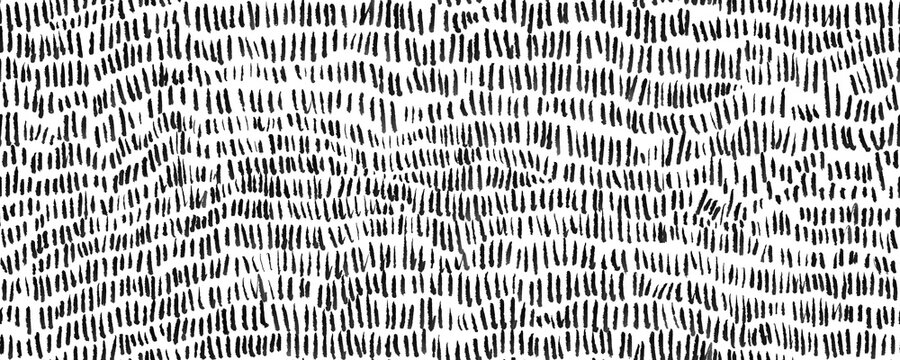 Seamless pattern with many vertical paint strokes. Black and white horizontal background with brush strokes. Texture with dashes