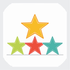 Obraz premium Colorful Stars Rating System