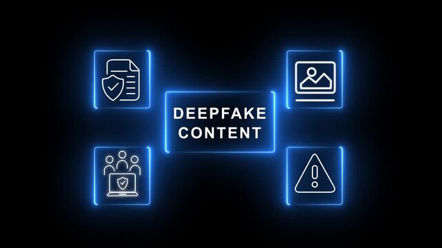 Deepfake technology and facial recognition misuse, Deepfake content represents digital threat to identity and cybersecurity with AI technology increasing risks of fraud and manipulation online.4k