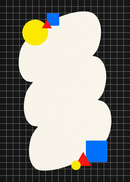 Abstract geometric template with grid and copy space