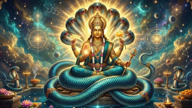 Naga Devata Serpent King &ndash; Divine Mythological Deity