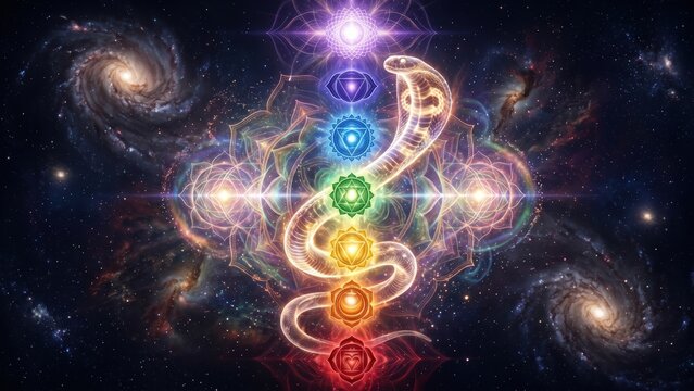 Kundalini Rising Energy &ndash; Sacred Serpent Spiritual Concept